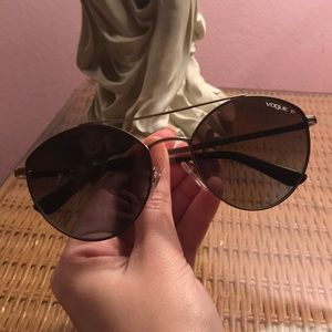Gold Vogue Aviator Sunglasses